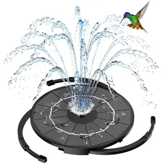 AISITIN 3,5 W Solar Springbrunnen,2 IN 1 DIY Solar Teichpumpe Set mit Kabel