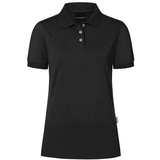 KARLOWSKY Passion Workwear Damen Poloshirt MODERN-Flair Kurzarm Polokragen Modern Fit Polyester/Baumwollmix Oeko-TEX® nachhaltig Schwarz Größe M