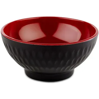 APS Schale ASIA PLUS, Ø 9,5 cm, Höhe 4,5 cm, Melamin, schwarz matt/rot glänzend