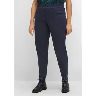 Sheego Stretch-Hose »Chinohose aus elastischem Twill, mit High-Waist-Bund«, aus elastischem Twill, mit High-Waist-Bund, blau