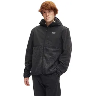 Hydroponic River Fleece Mit Durchgehendem Reißverschluss - Black / Anthracite - S
