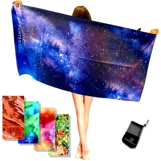 Buntes Gym ® Mikrofaser Handtuch 100x50 cm | versch. Farben und Größen | Kompakt, Leicht und Schnelltrocknend | inkl. Packsack | Reisehandtuch für Sport, Sauna, Camping und Yoga