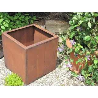 Edelrost Pflanzkübel quadratisch 30 cm - 50 cm Pflanzkübel quadratisch - 30 cm
