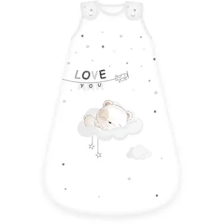 Herding Baby-Schlafsack Sleeping Little Bear, Bär-Motiv, 70 x 45 cm, Seitlich umlaufender Reißverschluss und Druckknöpfe