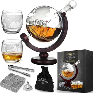 MikaMax Whiskey Karaffe Globus Set 0,85 l