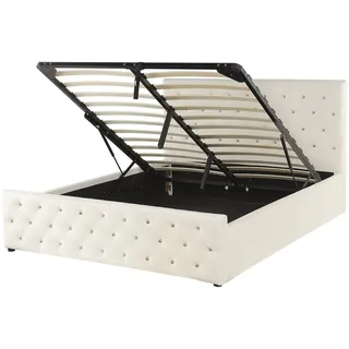 Beliani Polsterbett 160 x 200 cm Beige