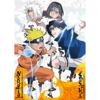 Nathan - Puzzle 1000 Teile - Naruto vs. Sasuke - Erwachsene und Kinder ab 14 Jahren - Premium Puzzle - Perfekte Integration - Manga, Anime - Meine Helden Kollektion - 12000906
