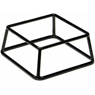 APS 33250 Buffetständer, Tellerständer, Schalenständer, mit Antirutschbeschichtung (PVC), 18 x 18 cm, Höhe 8 cm, Metall, schwarz