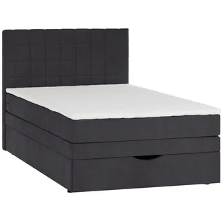 Welnova Boxspringbett , Anthrazit , Kunststoff , H4 , 7-Zonen , Höhe ca. 17 cm , 120x200 cm , Bettkasten, Stoffauswahl, in verschiedenen Größen erhältlich , Schlafzimmer, Betten, Einzelbetten
