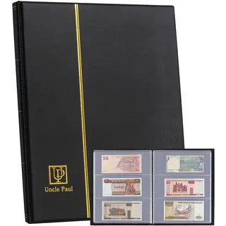 Banknoten-Sammelalbum mit 60 Fächern, Banknoten-Sammelhalter