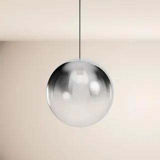s.luce Hängelampe Orb 1.5m Abhängung Rauch Verlauf/Schwarz Ø 40cm , Grau, Schwarz , Glas , Rund , E27 , 40x40x40 cm , Lampen & Leuchten, Innenbeleuchtung, Hängeleuchten, Pendelleuchten