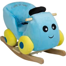 BabyGo Schaukeltier »Rocker Auto«, mit Kufen und Griffen aus Birkenholz, blau