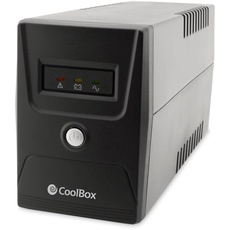 CoolBox Guardian 3 USV Unterbrechungsfreie Stromversorgung USV, Leistung 600 VA / 360 W mit Zwei Schuko-Steckdosen, automatischer Spannungsregler (AVR), Steuerungssoftware, Schwarz