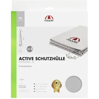 Doppler Schirmhülle , Hellgrau , Textil , 35x31x208 cm , witterungsbeständig , Sonnenschutz, Sonnenschirmhüllen