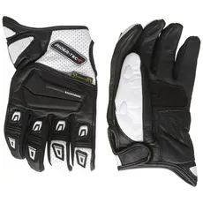 RIDER-TEC Handschuhe Moto Sommer und Zwischensaison Leder rt4303-bw, schwarz/weiß, Größe XXXL