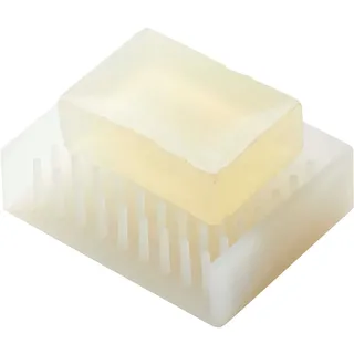 YAMAZAKI Selbstentleerende Seifenschale Seifenablage, Silikon, Weiß, One Size