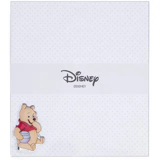 Valenti&Co – Disney Baby – Winnie Puuh Bilderrahmen aus Plexiglas mit silberfarbenen Applikationen in 3D-Farben, ideal als Dekoration für Kinderzimmer (20 x 18 cm)
