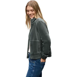 Street One Damen 2116826 Cordjacke mit Zipper, Balsam Green, 40