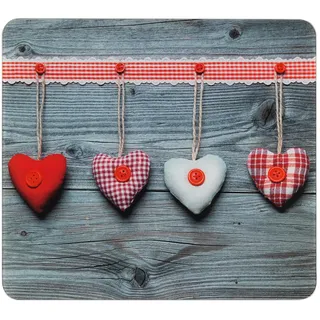 Wenko Abdeckplatte Multi-Platte Herzen 56 x 0,5 x 50 cm grau
