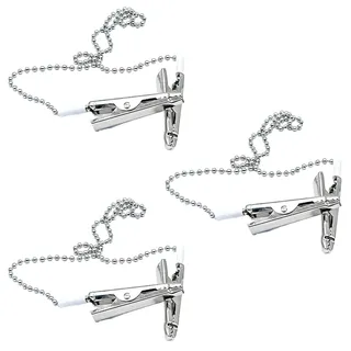 3 StüCk Serviettenkette Silber LäTzchenkette mit Klammern Edelstahl Serviettenkettetragbarer Serviettenhalter füR Erwachsene Senioren Und Kinder