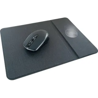 Schwaiger Kabellose PC-Maus mit QI-Mauspad - Schwarz
