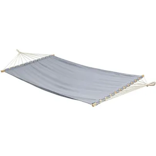 Amanka Xxl-Hängematte für 2 Personen bis 150kg, 200/120 cm, grau , Grau , Textil , 120x2.5x200 cm , Gartenmöbel, Gartenschaukeln, Hängematten