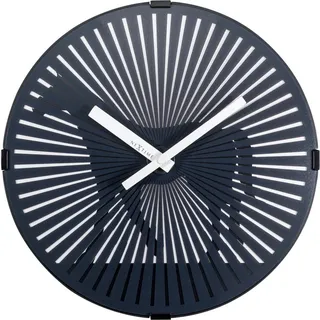 Nextime Wanduhr , Schwarz , Kunststoff , 30.5x30.5x5 cm , RoHS, Ce , Dekoration, Uhren, Wanduhren