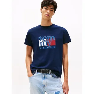 Tommy Hilfiger Tommy Jeans Rwb Flag slim fit Kurzarm-t-shirt - Dark night navy), - M,