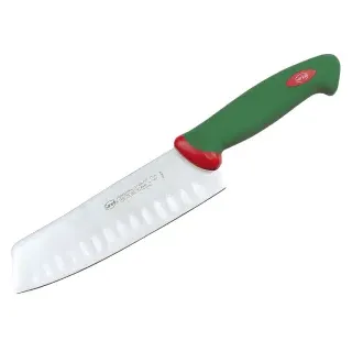Sanelli Japanisches Messer, Klingenlänge 18 cm, Allzweckmesser mit Edelstahlklinge, Farbe: grün