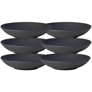 Villeroy & Boch Schale flach Manufacture Rock schwarz 6-tlg.