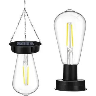 Solar Lantern Outdoor Hanging | Camping -Lampen -Laternen wetterfestem IP65 wasserdichte LED -Lampe, 12 Stunden Beleuchtung Gartendekoration (2 Stücke