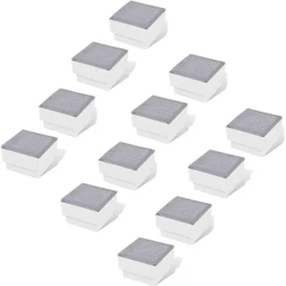 vidaXL LED Bodeneinbaustrahler Außen 12 Stk. 100x100x68 mm - Weiß
