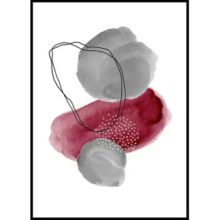 Monee Kunstdruck , Multicolor , Textil, Holzwerkstoff , rechteckig , 51.5x71.5 cm , Made in Europe , einfache und schnelle Anbringung, gerahmt , Bilder & Rahmen, Bilder, Sonstige Wandbilder