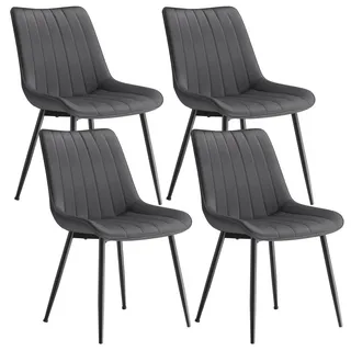 Songmics Esszimmerstuhl Samt grau 2er Set