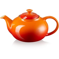 Le Creuset Klassische Teekanne aus Steinzeug, 1,3 Liter, für 3–4 Tassen, Ofenrot, 80702130900003