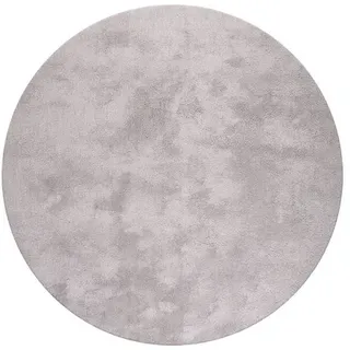 Hochflorteppich Wellness grau silber 160x160 cm