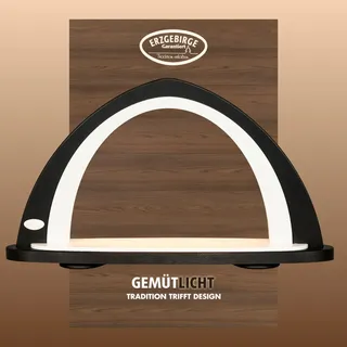 Weigla LED Schwibbogen »SCHWARZ-WEIẞ, Lichterbogen zum Dekorieren, Leerbogen aus Holz 1 Stk. Made in Germany, für Weihnachten und das ganze Jahr aus dem Erzgebirge