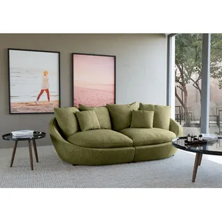 Trendmanufaktur Bigsofa , Grün , Textil , 237x87x131 cm , Made in Eu , Rücken echt , Wohnzimmer, Sofas & Couches, Sofas, Textilsofas