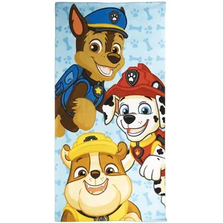 CERDÁ LIFE'S LITTLE MOMENTS Paw Patrol Kinderhandtuch, Blau, 70 x 140 cm, aus 100% Polyester, 250 g/m2, kleines Handtuch, Bedruckt von Chase, Marshall und Rubble, Original Design in Spanien