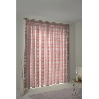 Vorhang WIRTH "Laufenberg" Gr. 1, rot (apricot), B:65cm H:125cm, Jacquard, Baumwolle, Polyester, Gardinen, Vorhang