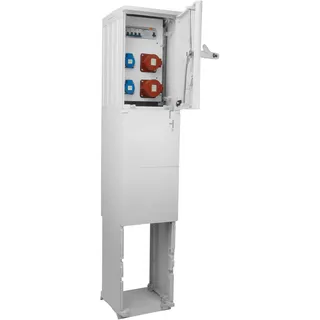 Doktorvolt Stromverteiler auf Fundament BV-SFI 16-32A 2x230V Baustromverteiler Verteilersäule