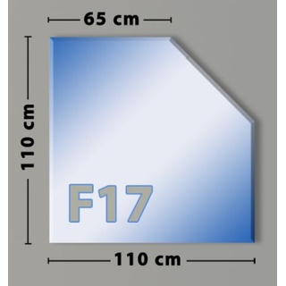 Fünfeck G9 Funkenschutzplatte - Glasplatte ESG | 1100 x 1100 mm