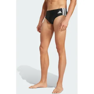 adidas Men's 3 Stripes Swim Trunks, Black/White, L-XL