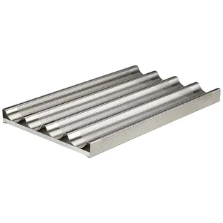 Agnelli Gastronom 1/1 Blech, gelocht für Baguettes, Aluminium, Silber