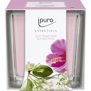 ipuro Duftkerze Flower Bowl 125 g rosa
