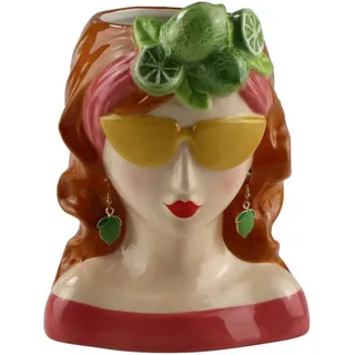 AM Design Dekovase »Verspielte Vase aus Dolomit« mit fruchtigem Design, rot