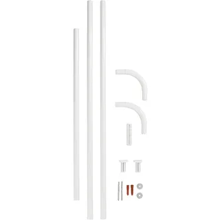 Wenko Duschvorhangstange L-Form 85 x 140 x 85 cm weiß