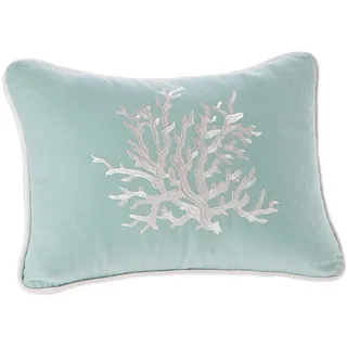 Harbor House Coastline Fashion Dekokissen aus Baumwolle, rechteckig, 30,5 x 40,6 cm, Blau
