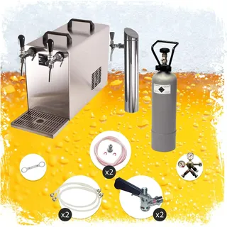 Unterbares Bierzapfsystem Komplettset STREAM 50, 2-Leitungen Trockenkühler, bis 55 L/h