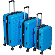 Amazon Basics Hartschalen - kofferset - 3-teiliges Set (55 cm, 68 cm, 78 cm), Hellblau